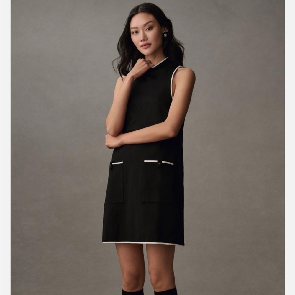 Anthropologie Maeve Sleeveless Mock-Neck Mini Dress XXSP - Picture 2 of 9